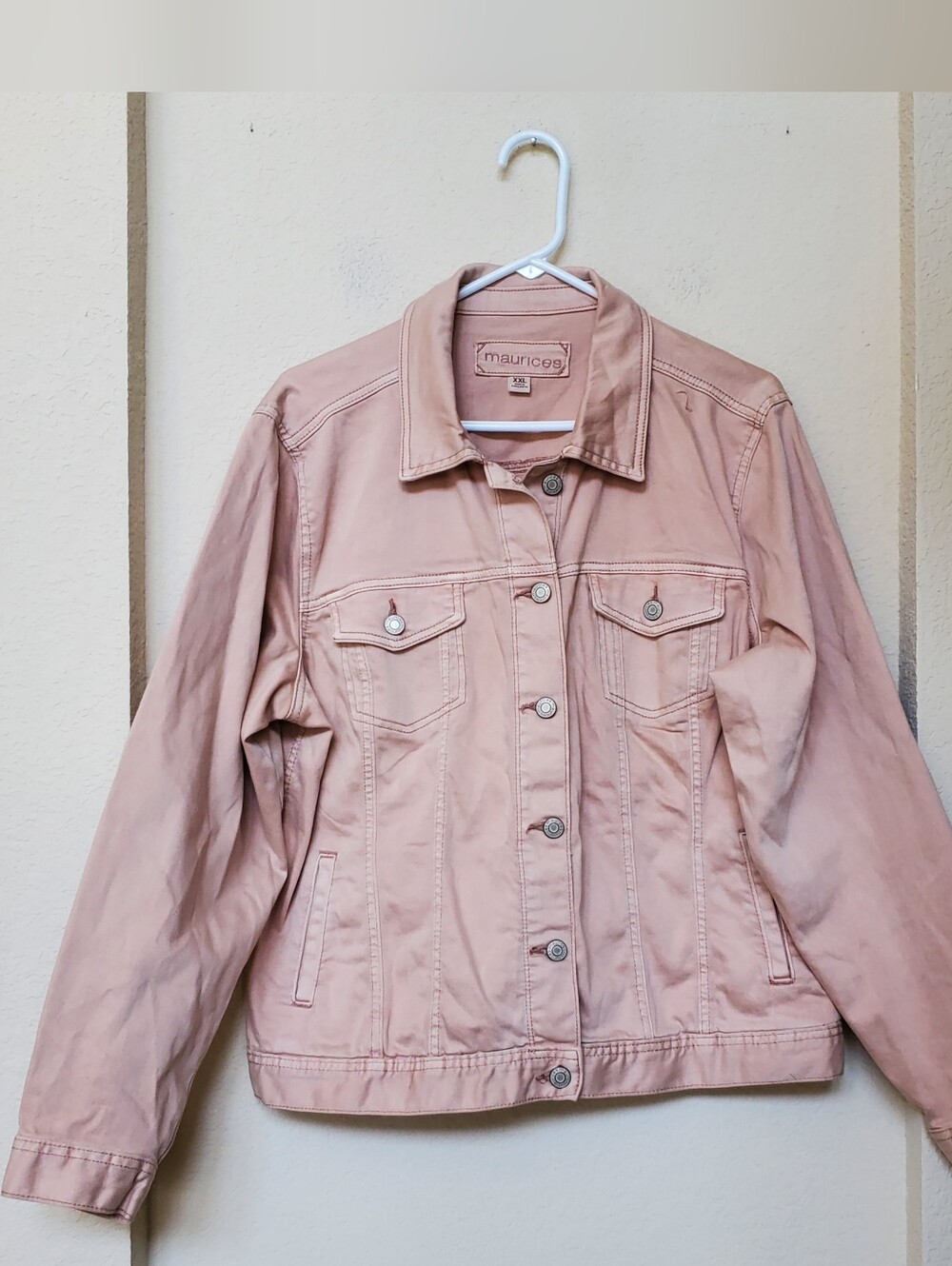 Maurices Blush Pink Denim Jacket.  Size XXL